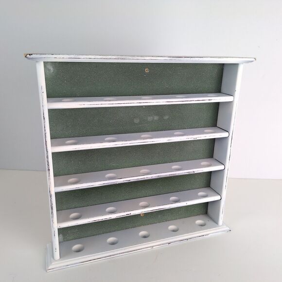 Upcycled Wood Golf Ball or Curio Display Shelf 13x14" Holds 25 Balls Distressed - Picture 1 of 7